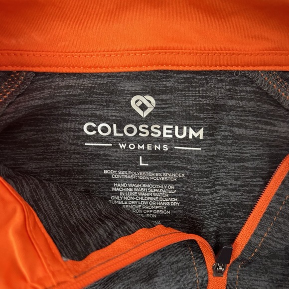 Oklahoma State Cowboys OSU Colosseum Pullover Womens Large Gray 1/4 Zip - Picture 3 of 8